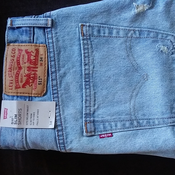 Denim slim fit shorts - Picture 2 of 2